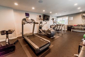 the gym  at Aero Apartments, Tacoma, WA, 98444